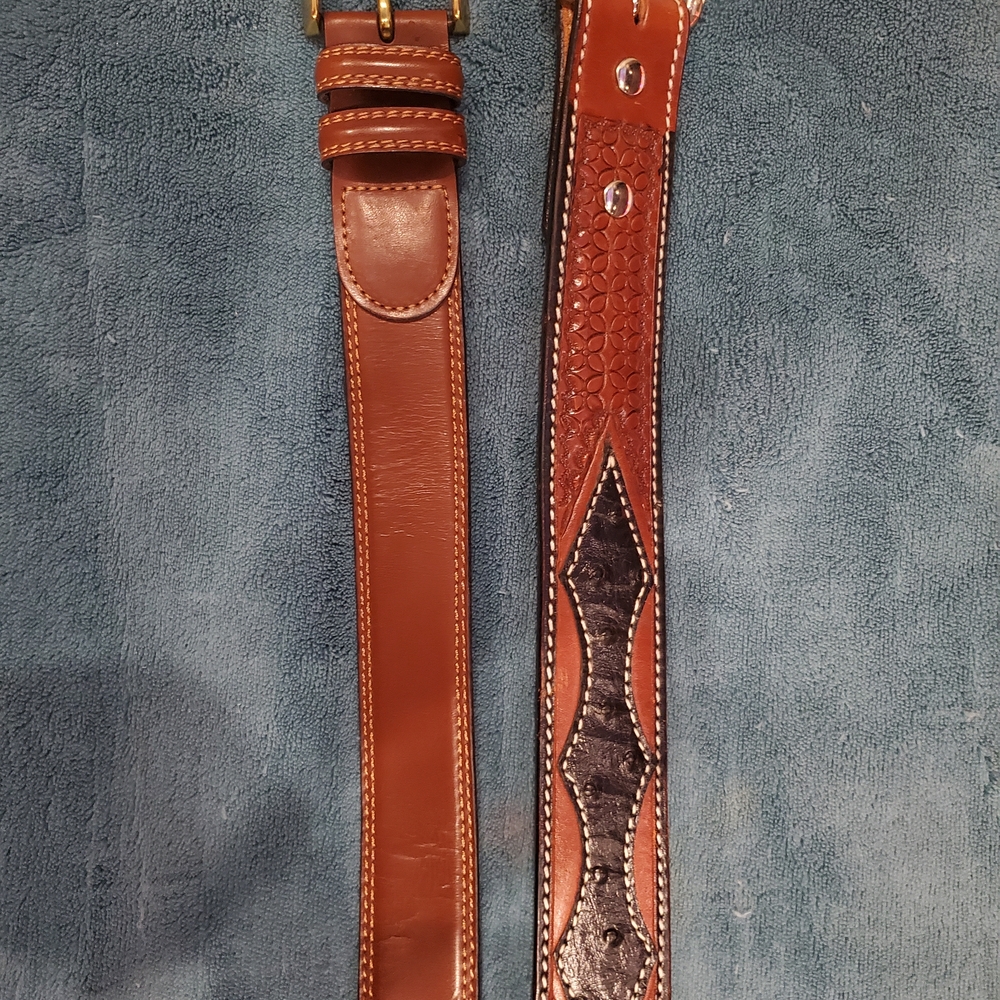 Brown Leather Men's Belt